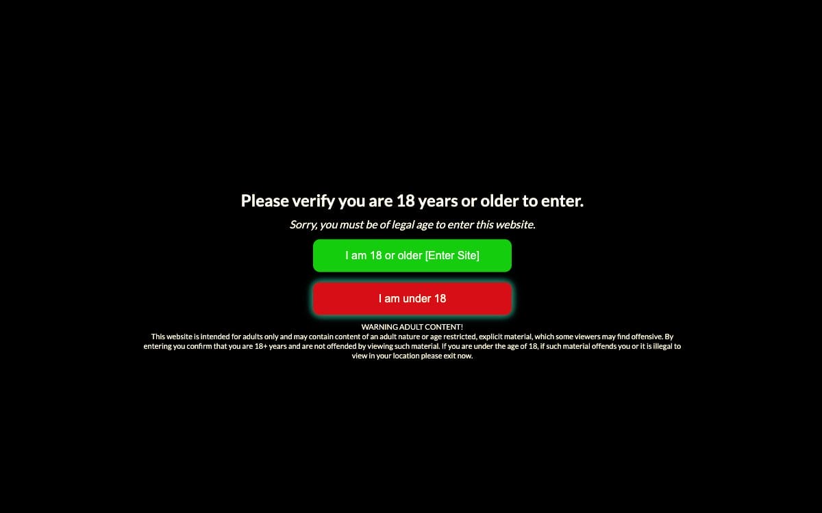 Easy Age Verify plugin screenshot - adult content warning