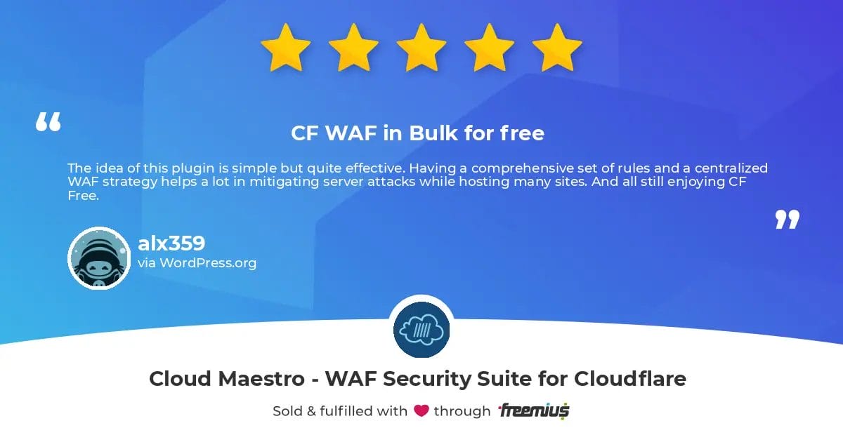 CF WAF in Bulk for free