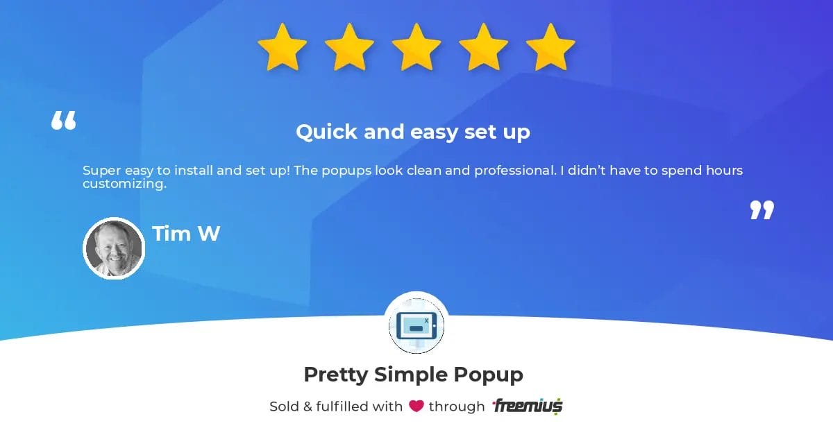 Quick and easy set up