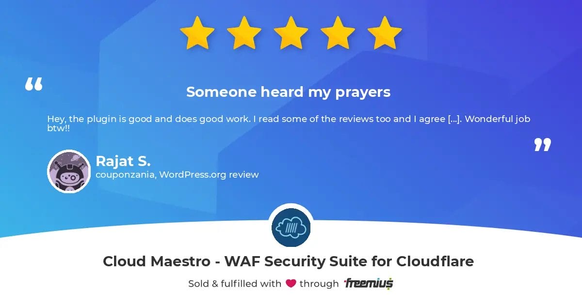 Someone heard my prayers