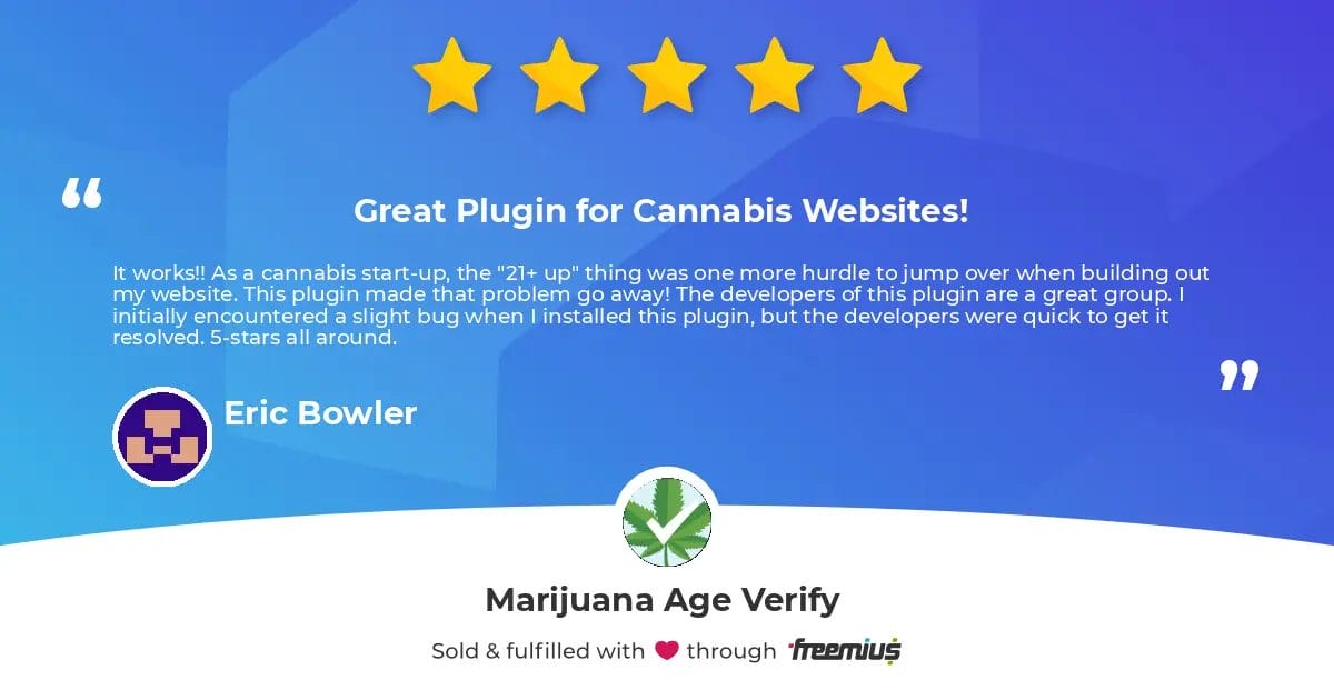 Great Plugin for Cannabis Websites!