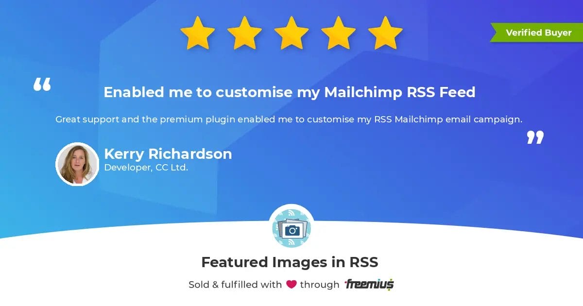 Enabled me to customise my Mailchimp RSS Feed
